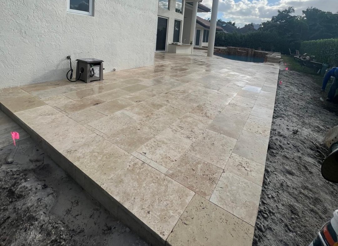 Travertine & Marble by Hero’s Pavers in Palm Beach County