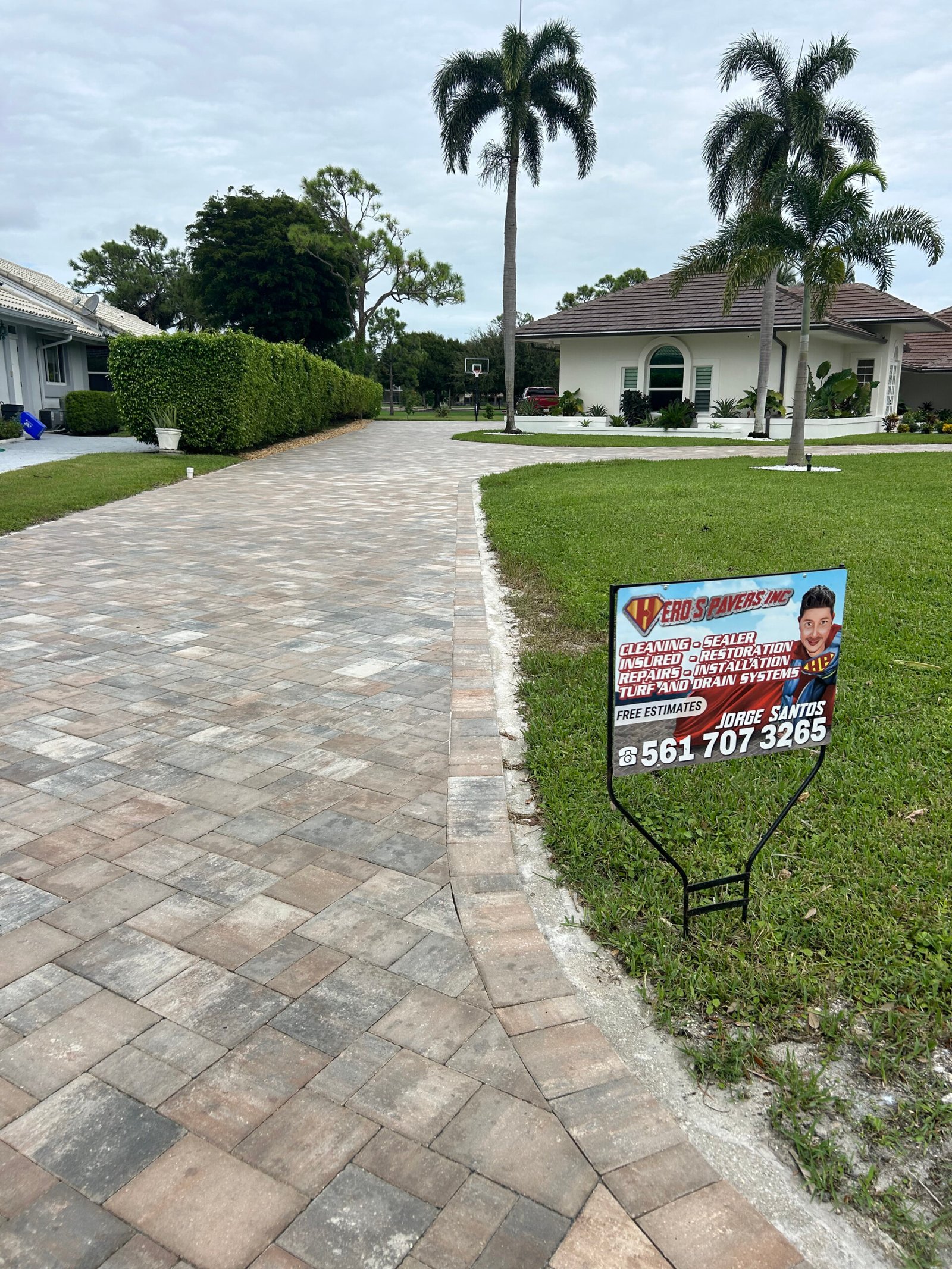 Paver job in Lake Worth by Hero’s Pavers