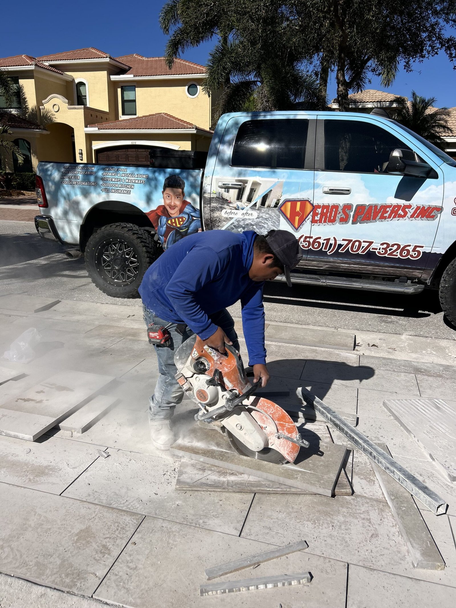 Paver job in Boynton Beach by Hero’s Pavers